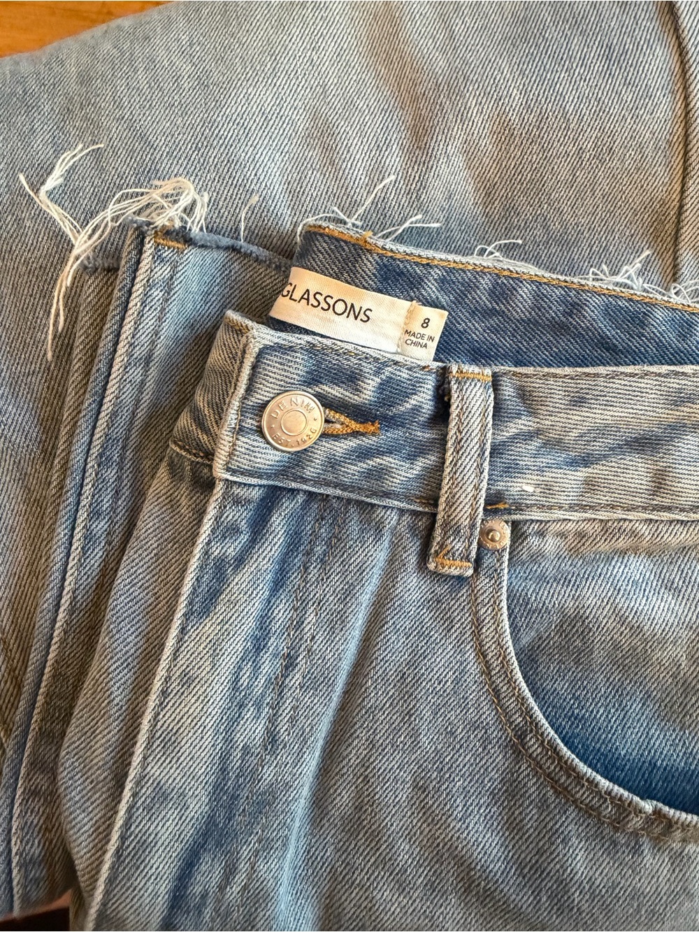 Glassons Light Blue High Rise Straight Jeans